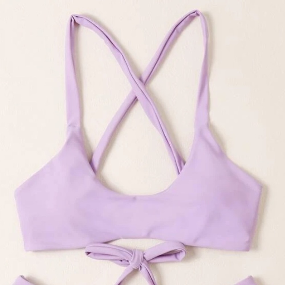 Purple adjustable bikini